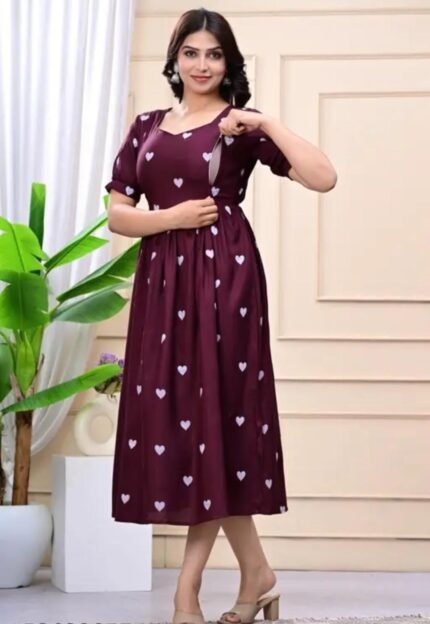 MATERNITY WINE DRESS