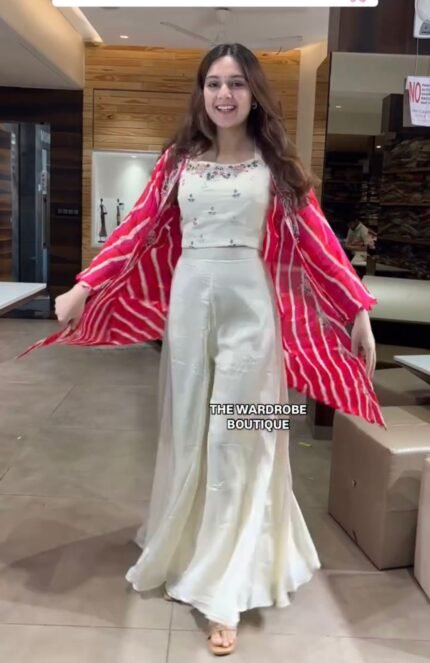 Super Trending Party Wear Shrug And Plazzo